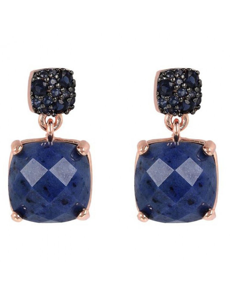 Bronzallure Woman's Earrings - Precious Pendants with Dumortierite - 0