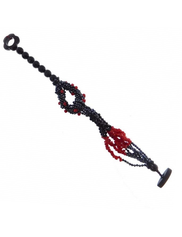 Rajola Galileo Bracelet with Coral and Onyx for Woman - 0