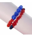 Rajola Woman's Bracelet - Link with Agate Coral and Spinels - 0