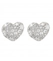Bronzallure Woman's Earrings - Altissima Heart Lobe with Cubic Zirconia Pav - 0