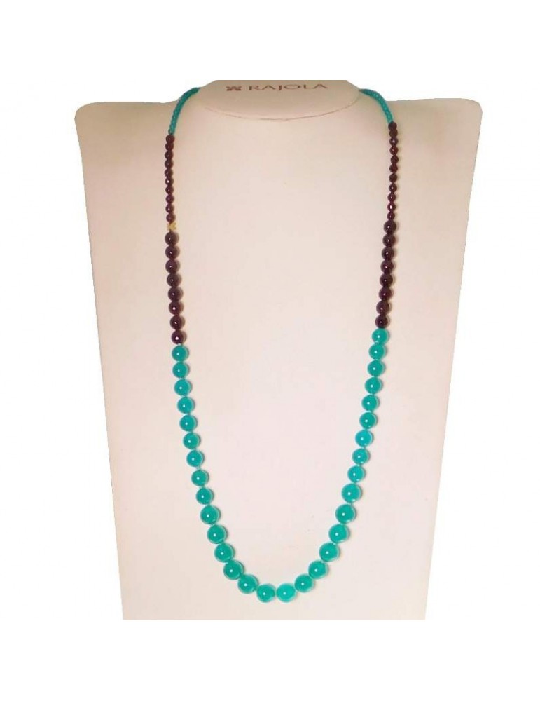 Collana Rajola Donna - Velvet con Giada e Granato - 0