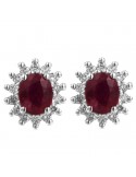 Orecchini Davite&Delucchi - Oro Bianco - Diamanti - Rubini -BB009134RB