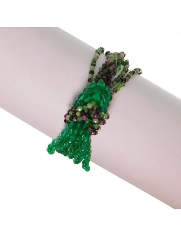 Bracciale Rajola Donna - Abbracci con Agata Verde e Zoisite Mop - 0