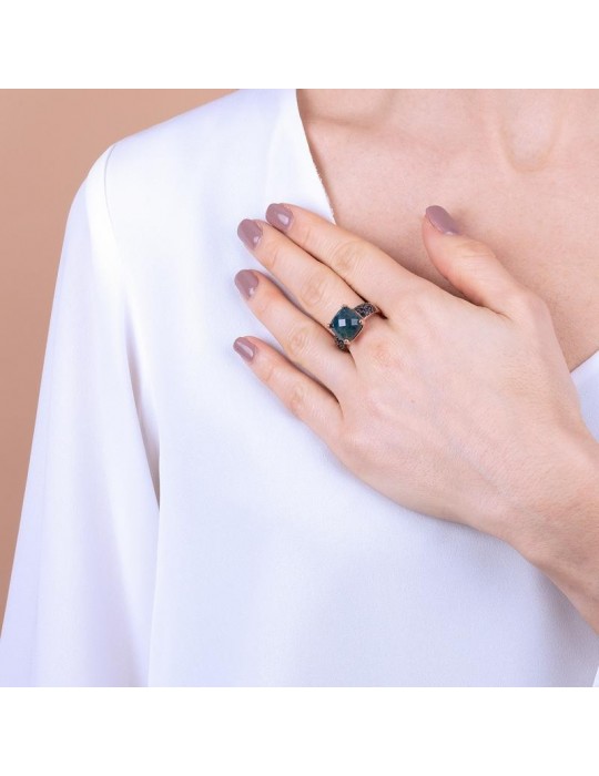Anello Bronzallure - Preziosa - Pietra Dumortierite - WSBZ01758DUM