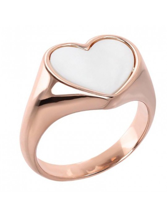 Anello Bronzallure - Alba - Cuore Madreperla Bianca - WSBZ01729WM