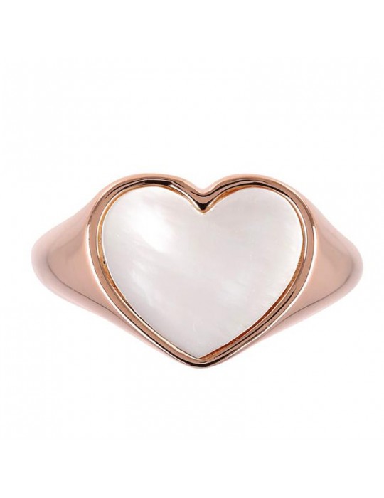 Anello Bronzallure - Alba - Cuore Madreperla Bianca - WSBZ01729WM