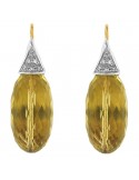 Silvia Kelly Earrings with Lemon Quartz and Diamonds for Women - 0