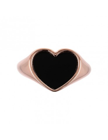 Anello Bronzallure - Alba Sigillo - Cuore Onice Nero - WSBZ01729BO 2