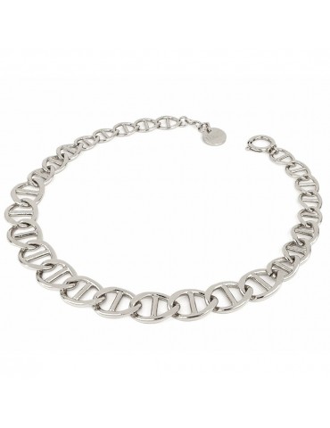 Unoaerre Woman's Necklace - White Bronze Crossbar Chain 43 cm - 0