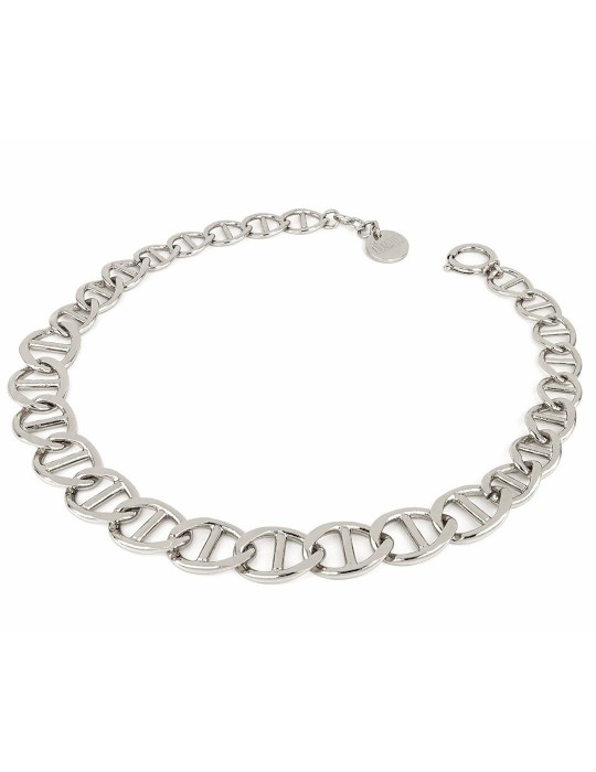 Unoaerre Woman's Necklace - White Bronze Crossbar Chain 43 cm - 0 Unoaerre Woman's Necklace - White Bronze Crossbar Chain 43 cm - 0