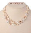 Rajola Woman's Necklaces - Vita with Pearls and Pink Hematite - 0