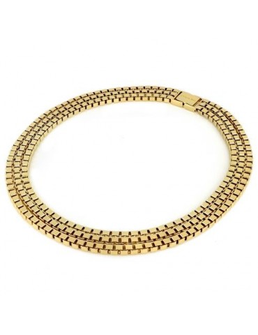 Collana Unoaerre - in Bronzo Dorato - Catena Veneziana 42 cm -EXH5092G