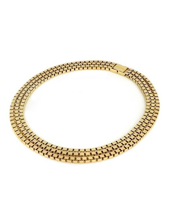Collana Unoaerre - in Bronzo Dorato - Catena Veneziana 42 cm -EXH5092G