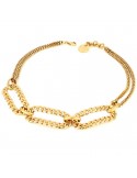 Collana Unoaerre - Bronzo Dorato - Tre Maxi Maglie 40cm - EXH5154G