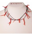 Rajola Woman's Necklace - Abissi with Red Coral and Blue Spinels - 0