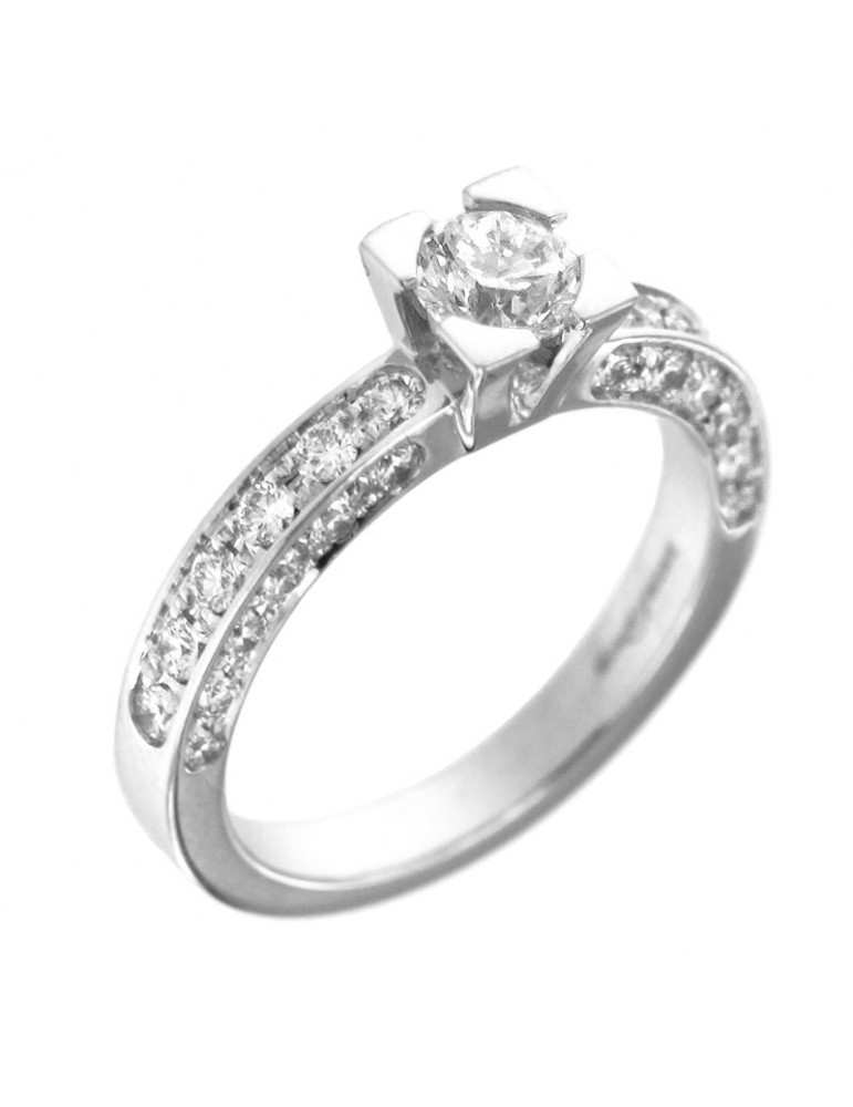 Anello Giorgio Visconti - Oro Bianco - Diamanti Naturali - AB15366D