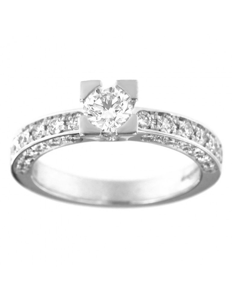Anello Giorgio Visconti - Oro Bianco - Diamanti Naturali - AB15366D