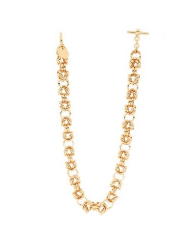 Unoaerre Woman's Necklace - Golden Bronze with Byzantine Chain 45cm - 0