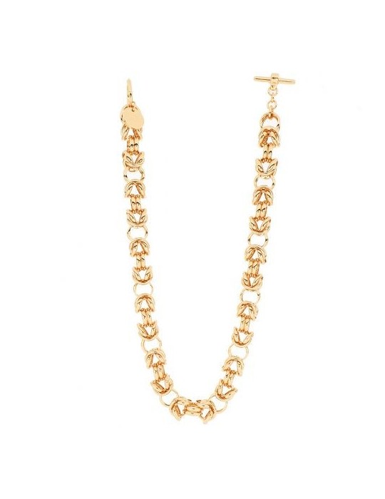 Unoaerre Woman's Necklace - Golden Bronze with Byzantine Chain 45cm - 0