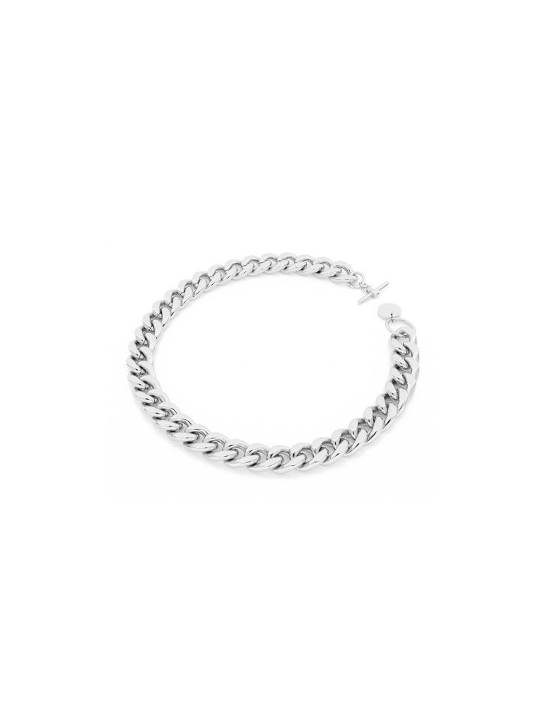 Unoaerre Woman's Necklace - in Silver Bronze with Groumette Chain 45cm - 0