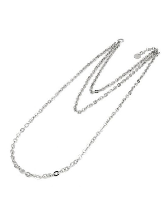 Collana Unoaerre - Lunga - Bronzo -Tre fili - Catena 80cm - EXH5164B