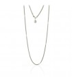 Unoaerre Woman's Necklace - in Silver Bronze with Souris Tubular Chain 92cm - 0