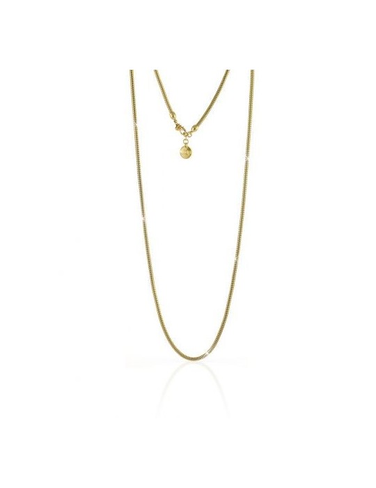 Collana Unoaerre -Bronzo Dorato - Catena Tubolare Souris 92cm -EXH4634
