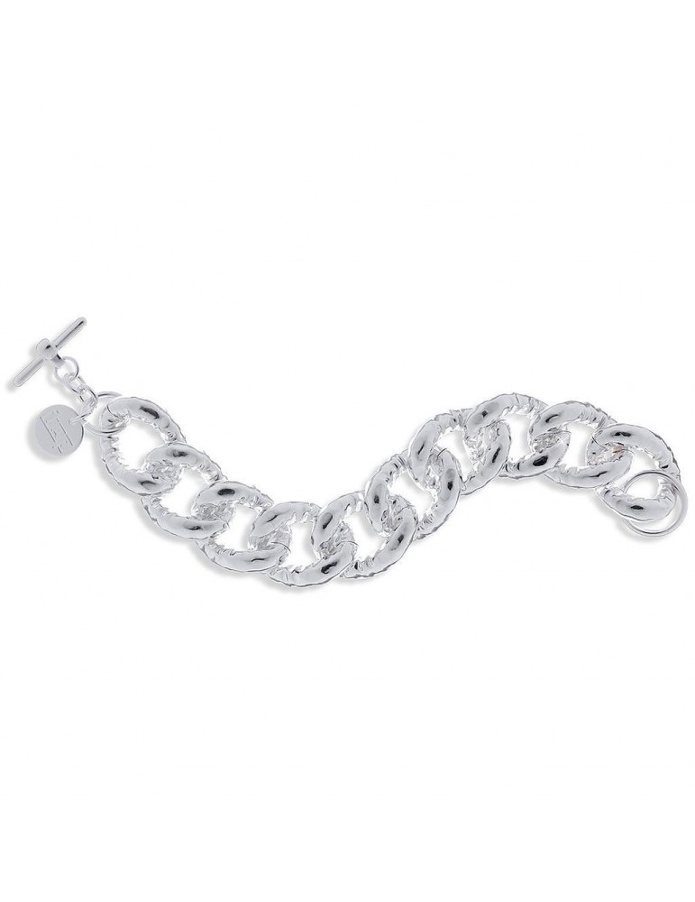 Bracciale Unoaerre- Bronzo - Catena Groumette Martellata 20cm -EXB1915
