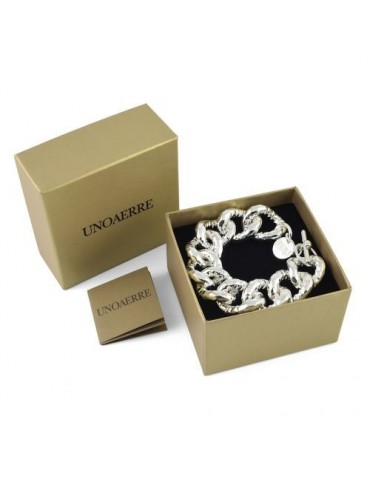 Bracciale Unoaerre- Bronzo - Catena Groumette Martellata 20cm -EXB1915 2