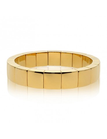 Roberto Demeglio Woman's Bracelet - Aura Domino Low in Yellow Golden Ceramic - 0