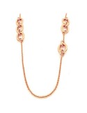 Unoaerre Woman's Necklace - Long in Pink Bronze with 110cm Forzatina Chain - 0