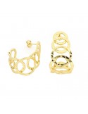 Unoaerre Woman's Earrings - Circle in Golden Bronze with 7 Circles - 0