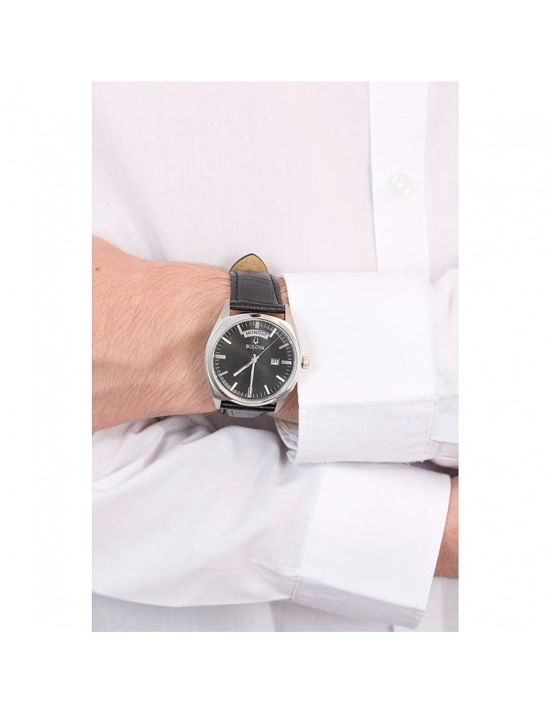 Orologio Bulova Uomo - Surveyor Day Date - 39 mm - Nero - 96C128