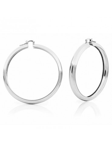 Unoaerre Woman's Earrings - in White Bronze with Maxi Circle - 0