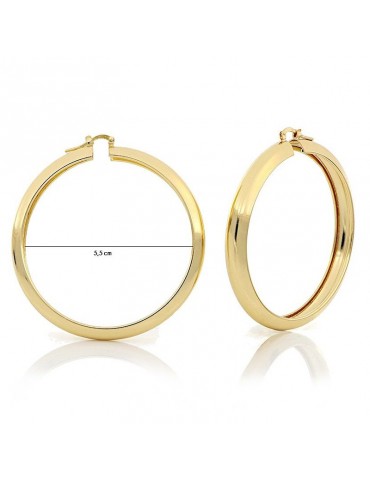 Unoaerre Woman's Earrings - Maxi Circle in Golden Bronze - 0 2