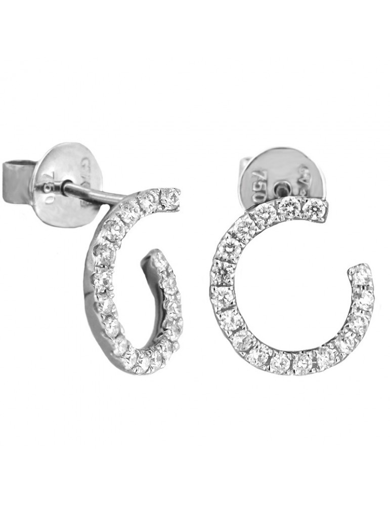 Giorgio Visconti Woman's Earrings - in White Gold with Natural Diamonds - 0