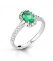 Buonocore Woman's Ring - in White Gold with Emerald and Diamonds - 0