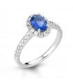 Buonocore Woman's Ring - in White Gold with Sapphire and Diamonds - 0