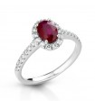Buonocore Woman's Ring - in White Gold with Ruby and Diamonds - 0