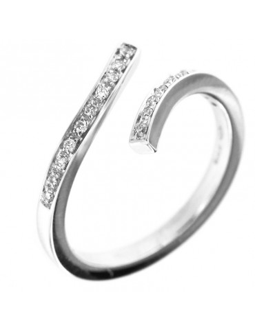 Anello Salvini Fantasia Donna - in Oro Bianco con Diamanti - 0