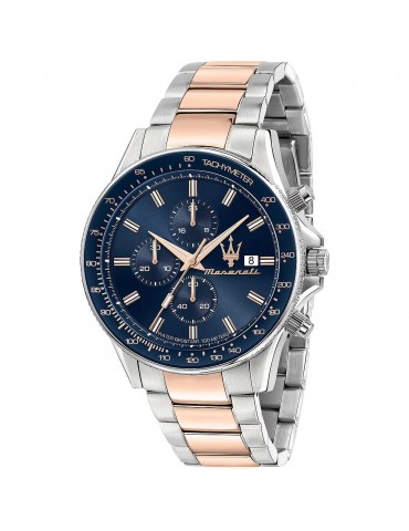 Orologio Maserati Uomo - Sfida Cronografo 44mm - Blu Rose Gold - R8873640012