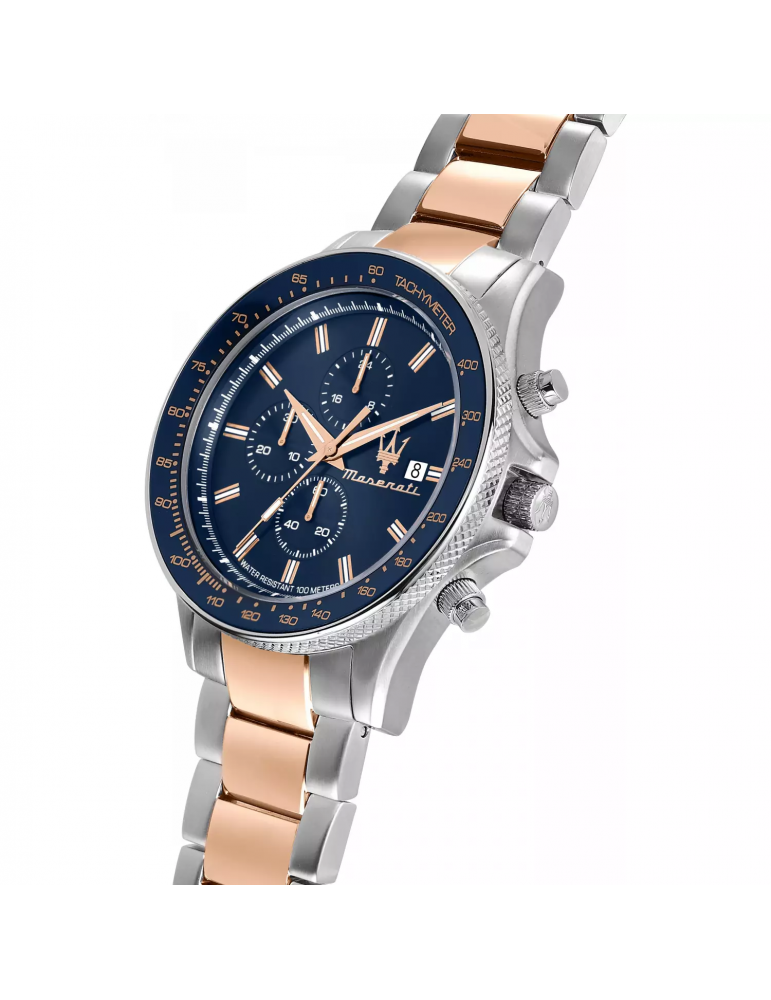 Maserati Men's Watch - Sfida Chronograph 44mm Blue Rose Gold - 0