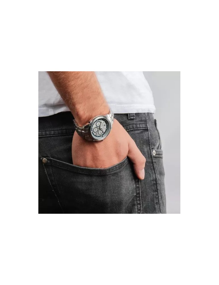Maserati Men's Silver Successo Chronograph 44mm Watch - 0