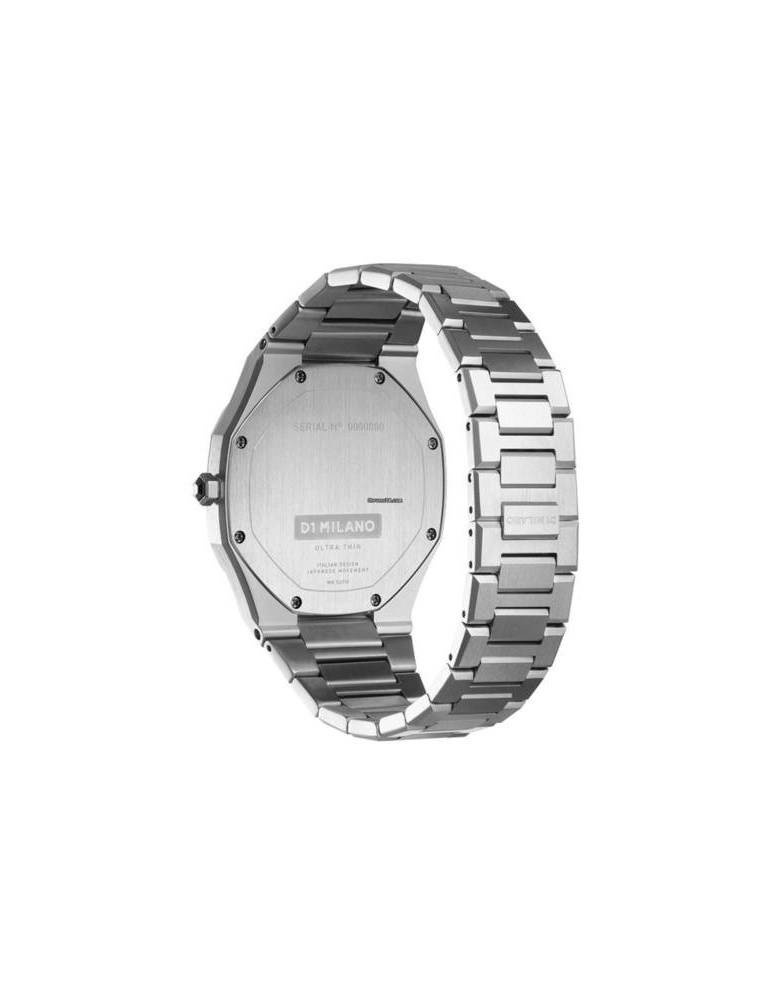 D1 Milano Ultra Thin Bracelet Geo 40mm Blue Men's Watch - 0