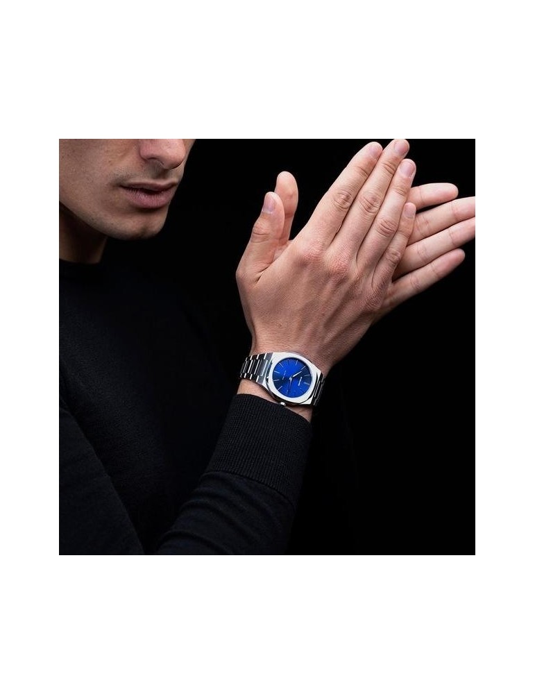 D1 Milano Ultra Thin Bracelet Geo 40mm Blue Men's Watch - 0