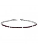 Davite & Delucchi Tennis Bracelet with Diamonds and Rubies for Women - 0