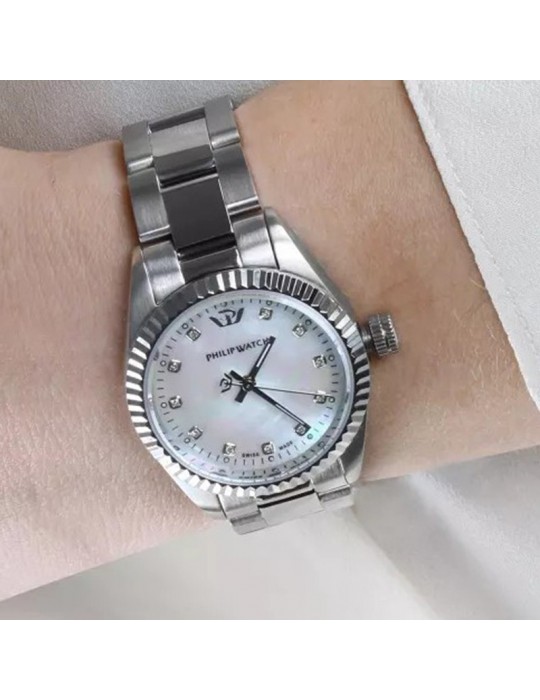 Philip Watch Watch Woman - Caribe Quartz 31mm Mother of Pearl with Natural Diamonds - 0