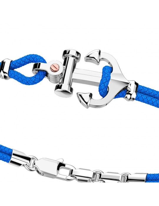 Zancan Bracelet with Light Blue Anchor for Men - 0