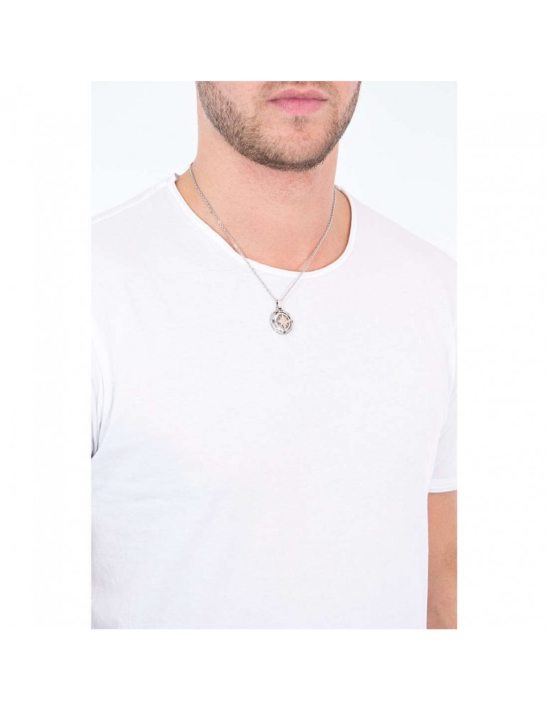 Collana Zancan Uomo - Hi-Teck - Acciaio - Rosa Dei Venti - EHC124