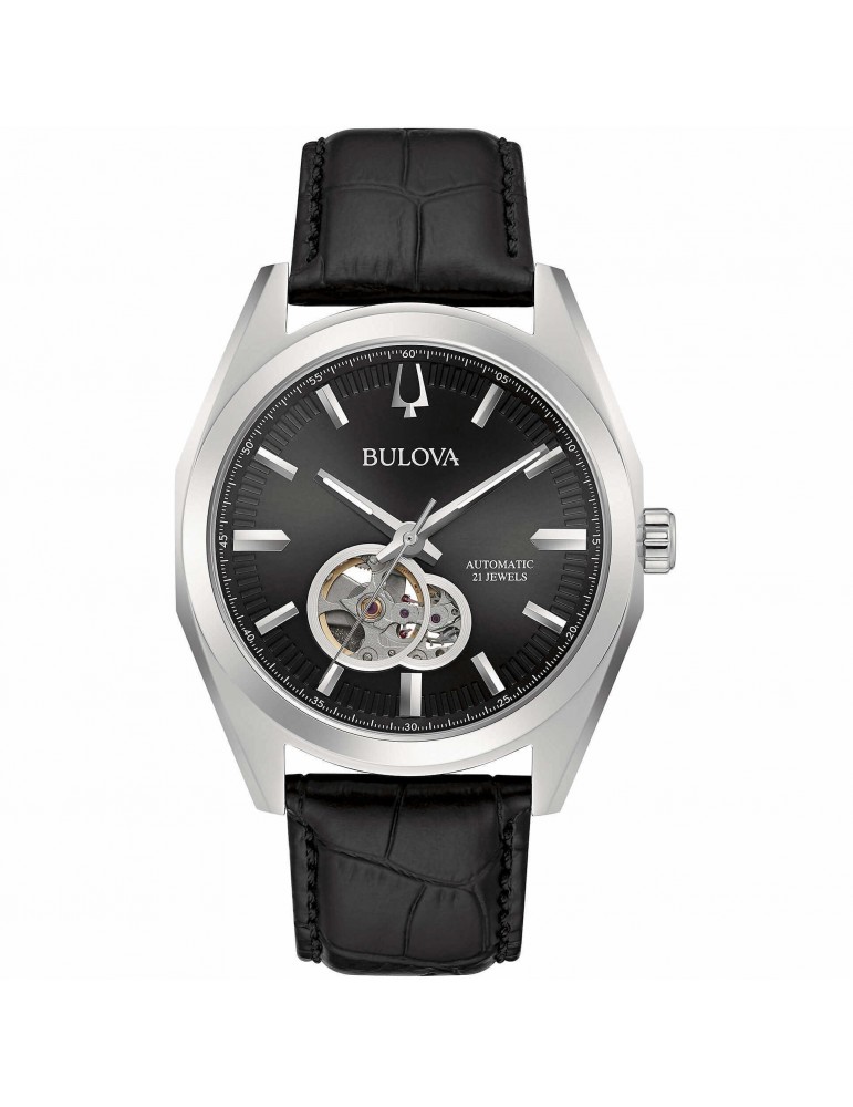 Orologio Bulova Surveyor Meccanico Automatico 42mm Nero 96A273